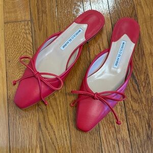 Manolo Blahnik square toe Ballerimu SZ 37